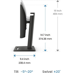 Benq gw2490t moniteur de bureau à domicile 23,8 pouces ips 1080p, 100 hz,design ergonomique, srgb 99%, vesa, hdmi, dp, b.i., low