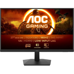 AOC Gaming 27G15N, Moniteur Full HD 27 Pouces, 180 Hz, VA Rapide, 1 ms, synchronisation adaptative, HDR10, Faible décalage d'ent