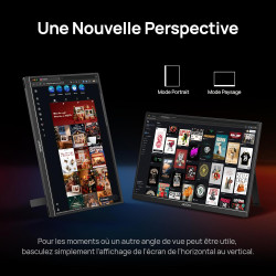 ARZOPA Écrans Portable 16,1" 144 Hz avec béquille, 106% sRGB 1920 × 1080P FHD HDR 144 Hz, Ultra Fin-Protection des Yeux-Deuxième