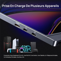 ARZOPA Écran Portable 16,1'' 144 Hz avec Sac de Rangement, 106% sRGB 1920 × 1080p FHD HDR 144 Hz, Ultra-Fin - Second écran Exter