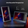 ARZOPA Ecran Portable 16,1" FHD 1080P, Moniteur Portable IPS 100% sRGB avec Pied Réglable, Affichage Ultra-Mince à Gamme de Coul
