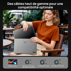 ARZOPA Ecran Portable 16,1" FHD 1080P, Moniteur Portable IPS 100% sRGB avec Pied Réglable, Affichage Ultra-Mince à Gamme de Coul