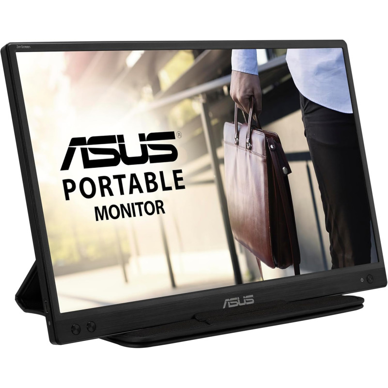 ASUS Zenscreen MB166C - Ecran PC Portable 15,6" FHD - Télétravail ou Gaming - Alimentation et Affichage Via USB Type-C - Dalle I