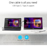 ASUS Zenscreen MB16ACV - Ecran PC portable 15.6" FHD - Télétravail ou gaming - Alimentation et affichage via USB-C ou USB-A - Da