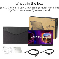 ASUS Zenscreen MB16ACV - Ecran PC portable 15.6" FHD - Télétravail ou gaming - Alimentation et affichage via USB-C ou USB-A - Da