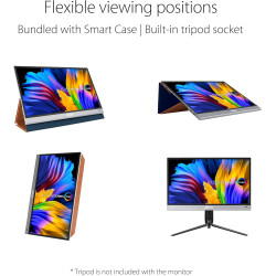 ASUS Zenscreen OLED MQ13AH - Ecran PC Portable 13,3" FHD - Télétravail ou Gaming - Alimentation Via USB-C/Micro HDMI - 1920x1080