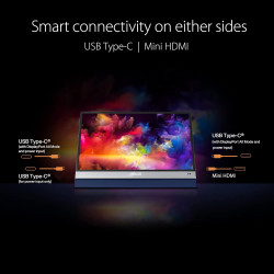 ASUS Zenscreen OLED MQ13AH - Ecran PC Portable 13,3" FHD - Télétravail ou Gaming - Alimentation Via USB-C/Micro HDMI - 1920x1080