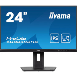 Iiyama Ecran 23,8'' Noir Dalle IPS Ultra Mince 16:9 1920x1080 0.5ms 100Hz 250 CD/m² HDMI DP HPs 15cm Pied réglable en Hauteur + 