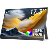 ARZOPA Grand Ecran Portable 17,3 Pouces, Moniteur Portable FHD HDR IPS, Deuxième Écran Externe avec Béquille USB C HDMI pour PC 