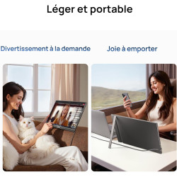 ARZOPA Grand Ecran Portable 17,3 Pouces, Moniteur Portable FHD HDR IPS, Deuxième Écran Externe avec Béquille USB C HDMI pour PC 