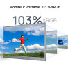ARZOPA Écran Portable 17,3" Gris, Moniteur Portable 1080P FHD 103% sRGB IPS Gaming Écran Externe avec Pied Intégré HDMI USB-C po