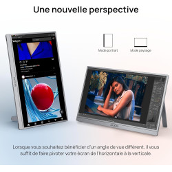 ARZOPA Écran Portable 17,3" Gris, Moniteur Portable 1080P FHD 103% sRGB IPS Gaming Écran Externe avec Pied Intégré HDMI USB-C po