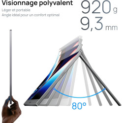 ARZOPA Écran Portable 17,3" Gris, Moniteur Portable 1080P FHD 103% sRGB IPS Gaming Écran Externe avec Pied Intégré HDMI USB-C po