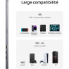 ARZOPA Écran Portable 17,3" Gris, Moniteur Portable 1080P FHD 103% sRGB IPS Gaming Écran Externe avec Pied Intégré HDMI USB-C po