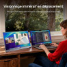 ARZOPA Écran Portable 17,3" Gris, Moniteur Portable 1080P FHD 103% sRGB IPS Gaming Écran Externe avec Pied Intégré HDMI USB-C po