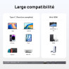 ARZOPA Écran Portable 15,6" 1920x1080 FHD IPS, Moniteur Portable USB-C Ultra Fin avec Pied Intégré, HDR10, Haut-Parleurs, Compat