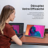 ARZOPA Écran Portable 15,6" 1920x1080 FHD IPS, Moniteur Portable USB-C Ultra Fin avec Pied Intégré, HDR10, Haut-Parleurs, Compat