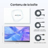 ARZOPA Écran Portable 15,6" 1920x1080 FHD IPS, Moniteur Portable USB-C Ultra Fin avec Pied Intégré, HDR10, Haut-Parleurs, Compat