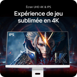 LG Ultragear™ 32G810SA-W Ecran PC Gaming 32" - Dalle IPS résolution UHD (3840x2160), 1ms 144Hz, DisplayHDR™ 400, DCI-P3 95% (CIE