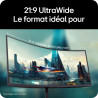 LG Ultragear™ 34G630A-B.AEU Ecran PC Gaming 34" - Dalle VA résolution WQHD (3440 x 1440), 1ms GtG 240Hz, DisplayHDR™ 400, sRGB 9