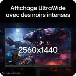 LG Ultragear™ 27G640A-B.AEUQ Ecran PC Gaming 27" - Dalle IPS résolution FHD (2560x1440), 1ms GtG 300Hz, VESA DisplayHDR 400, DCI