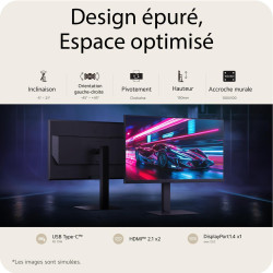 LG Ultragear™ 27G640A-B.AEUQ Ecran PC Gaming 27" - Dalle IPS résolution FHD (2560x1440), 1ms GtG 300Hz, VESA DisplayHDR 400, DCI