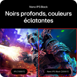 LG Ultragear™ 27G850A-B Ecran PC Gaming 27" - Dalle IPS résolution UHD (3840x2160), 1ms 240Hz, DisplayHDR™ 600, DCI-P3 99% (CIE1