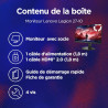 Lenovo Legion 27-10 - Écran Gaming 27'' (FHD, IPS, 240Hz, 0.5ms, 2X HDMI 2.1, DP 1.4, Câble HDMI, AMD FreeSync Premium) Réglage 