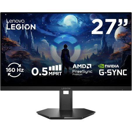 Lenovo Legion 27U-10 - Écran Gaming de 27" avec Eyesafe (UHD, IPS, 160Hz, 0.5ms, 2X HDMI, DP, HDR10, NVIDIA G-Sync, AMD FreeSync