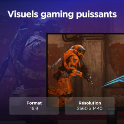 Lenovo Legion R27qe Gen2 - Écran Gaming 27'' (QHD, IPS, 200 Hz, 0.5 ms, HDMI+DP, Câble DP, AMD FreeSync Premium) Réglage en Incl