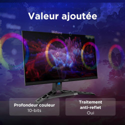 Lenovo Legion R27qe Gen2 - Écran Gaming 27'' (QHD, IPS, 200 Hz, 0.5 ms, HDMI+DP, Câble DP, AMD FreeSync Premium) Réglage en Incl