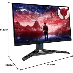 Lenovo Legion R27qe Gen2 - Écran Gaming 27'' (QHD, IPS, 200 Hz, 0.5 ms, HDMI+DP, Câble DP, AMD FreeSync Premium) Réglage en Incl