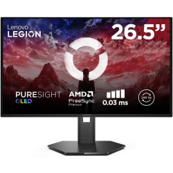 Lenovo Legion 27Q-10 OLED - Écran Gaming de 26.5" avec Eyesafe (QHD, QD-OLED, 240Hz, 0.03ms GtG, 2xHDMI+DP, AMD FreeSync Premium