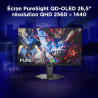 Lenovo Legion 27Q-10 OLED - Écran Gaming de 26.5" avec Eyesafe (QHD, QD-OLED, 240Hz, 0.03ms GtG, 2xHDMI+DP, AMD FreeSync Premium