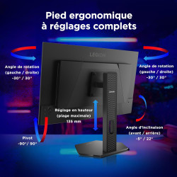 Lenovo Legion 27Q-10 OLED - Écran Gaming de 26.5" avec Eyesafe (QHD, QD-OLED, 240Hz, 0.03ms GtG, 2xHDMI+DP, AMD FreeSync Premium