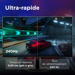 Lenovo Legion Pro 27UD-10 - Écran Gaming de 26.5" avec Eyesafe (UHD, QD-OLED, 240Hz, 0.03ms GtG, 2xHDMI+DP+ USB Type-C, AMD Free
