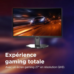 Lenovo Legion 27Q-10 - Écran Gaming de 27" QHD avec Eyesafe (IPS, 240Hz, 0.5ms, 2xHDMI+DP, AMD FreeSync Premium) - Inclinable et