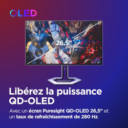 Lenovo Legion Pro 27Q-10 - Écran Gaming de 26.5" avec Eyesafe (QHD, QD-OLED, 280Hz, 0.03ms GtG, 2xHDMI+DP+ USB Type-C, AMD FreeS