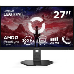 Lenovo Legion 27Q-11 - Écran Gaming 27'' (QHD,IPS, 300Hz, 0.5ms MPRT, 2X HDMI 2.1, DP 1.4, Câble DP, AMD FreeSync Premium) Régla