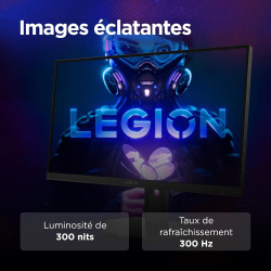 Lenovo Legion 27Q-11 - Écran Gaming 27'' (QHD,IPS, 300Hz, 0.5ms MPRT, 2X HDMI 2.1, DP 1.4, Câble DP, AMD FreeSync Premium) Régla