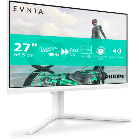 Philips Evnia 27M2N3201A - Moniteur de Jeu Full HD 27 Pouces, 180 Hz, 0,5 ms, FreeSync Prem., G-Sync Comp., HDR10 (1920x1080, 2X