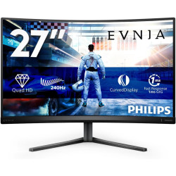 Philips Evnia 27M2C5500W/00 - Moniteur de Jeu QHD incurvé 27 Pouces, 240 Hz, HDR400, 1 ms GtG, FreeSync Premium Pro (2560x1440, 