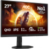 AOC Gaming Moniteur Q27G4XD 27 Pouce 180Hz Fast IPS Dalle, 0.5ms MPRT, HDR400, G-Sync Compatible, Ajustable en Hauteur, (2560x14