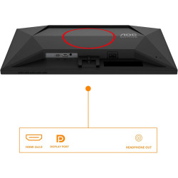 AOC Gaming Moniteur 24G4HRE 23.8 Pouce 200Hz Fast IPS Dalle, 0.5ms MPRT, HDR10, G-Sync Compatible, Haut-parleurs, (1920x1080 HDM