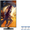 AOC Gaming Moniteur U27G4R 27 Pouce 160Hz Fast IPS Dalle, 0.5ms MPRT, HDR400, G-Sync Compatible, Ajustable en Hauteur, USB Hub(3