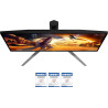 AOC Moniteur U32G4U 31.5 Pouce 160Hz Fast IPS Dalle, 1ms GtG, HDR400, G-Sync Compatible, Ajustable en Hauteur, USB Hub(3840x2160