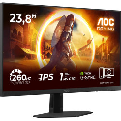 AOC Gaming Moniteur 24G4ZRE 23.8 Pouce 260Hz, Fast IPS Dalle, 0.3ms MPRT, HDR10, G-Sync Compatible, (1920x1080 HDMI 2X 2.0 DP 1x