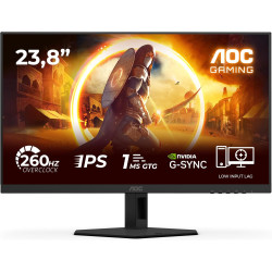 AOC Gaming Moniteur 24G4ZRE 23.8 Pouce 260Hz, Fast IPS Dalle, 0.3ms MPRT, HDR10, G-Sync Compatible, (1920x1080 HDMI 2X 2.0 DP 1x