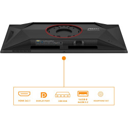 Aoc moniteur q27g4zd 27 pouce 280hz qd-oled dalle, 0.03ms gtg, hdr400 truenoir, g-sync compatible, ajustable en hauteur, usb hub