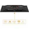 Aoc moniteur q27g4zd 27 pouce 280hz qd-oled dalle, 0.03ms gtg, hdr400 truenoir, g-sync compatible, ajustable en hauteur, usb hub